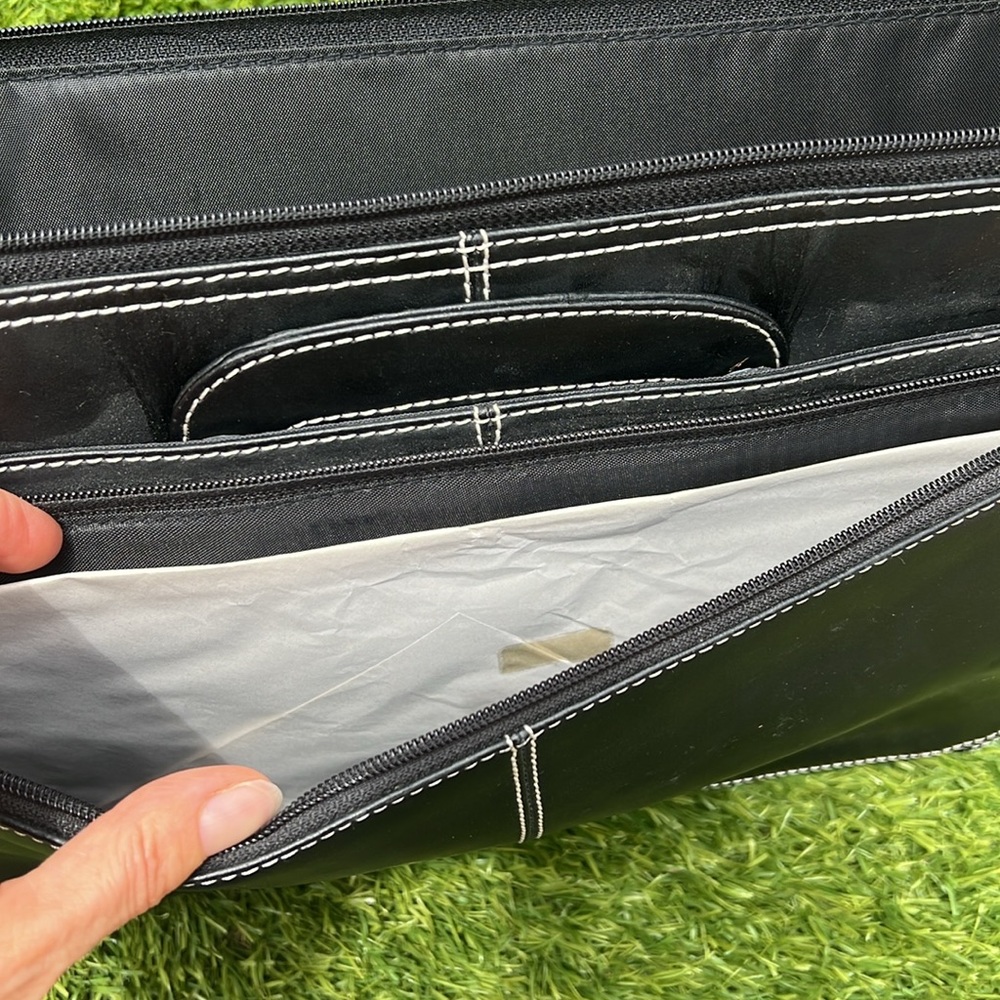 NWT Wilsons Executive Portfolio Black Leather - Picture 8 of 14